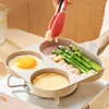 Pans Four-Cup Fried Egg Pan Non-stick Aluminum Alloy Granite Omelette Skillet With Handle Rapid Heating Divided