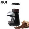 JIQI Professionele Koffiemolen 220V Thuisgebruik Elektrische Slijpmachine Uitgerust Spice Cereal Bean Graan Meelmolen EU Plug