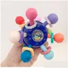 Filmspel 5.7 cm Stock Soft Rubber Baby Handbell Toy Gras Training Can Bite Sile Gum Ball Puzzle Tidig utbildning 3-12 månader Drop Dhdzy