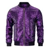 Herenjassen Hi-Tie Grijs Zilver Paisley Herenjas Jacquard Lichtgewicht Bomber Casual Windjack Honkbaluniform Outdoor Ritsjas