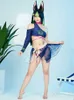 Yüzme Giyim Pembe Tighnari İki Parça Mayo Oyunu Genshin Etki Kostümü Kadınlar Yaz Karnaval Bikini Anime Set Seksi Mayo Boyutları S-XL Sucul Sports 240311