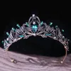 Diezi Baroque Luksus AB Crystal Bridal Tiara Koronę Kobiety Vintage moda panna młoda królowa opaski na włosy biżuterię akcesoria ślubne 240307