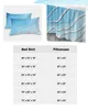 Sängkjol Blue White Gradient Abstrakt Elastisk utrustade sängkläder med örngottmadrassens täckningsbäddsuppsättning
