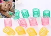 Широкая прочная толстая пластиковая игрушка для кошек с разноцветными пружинами для домашних животных, игровые игрушки для котенка7364391