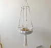 Tappetini Appesi Letto per Gatti Amaca Macrame Letto Altalena per Animali Domestici Corda di Cotone Fatta a Mano Gattino Casa Nappa Cestino Arazzo Boho Parete Celling Decor