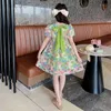 Mädchenkleider 1-13 Jahre Kinder Sommerkleider für süße Blumen Kurzarmkleid Kleinkind Outfits Kleidung Prinzessin Kleid 4 7 ldd240313