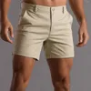 Mäns shorts herrar sommar fasta färg byxor fickficka loss lös avslappnad sport som kör rak strandövning pack