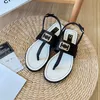 Designer luxury sandals satin diamond buckle clip toe sandals black and white pink multi-color tourism vacation beach leisure slippers