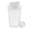 400mL Shaker Cup Milk Shake Protein Powder Water Cup Fitness Sports Plastic Cup with Mixing Ball