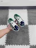 Luxe Baby Gebreide Schoenen Lace-Up Kids Sneakers Maat 26-35 Box Bescherming Raster Brief Borduren Meisjes Casual schoenen 24Mar