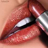 Lipstick Temperatura Zmiana Kolor Glitter Lipstick Wodoodporny długotrwały nawilżający aksamitny matowy odcień do wargi czerwony różowy seksowne usta Makeup 240313
