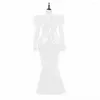 Casual Dresses Luxury Dress Glossy PVC Leather Låsbar full hylsa mantel maxi höghals puff bodycon lång klänning kväll 7xl