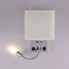 Lampa ścienna 2 światła 2 Przełączniki LED LED Bedside Lampa ścienna Światło Home Focus Reading Swing Arm Lights216t
