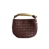 Original Bottegs Venetas SD Jodie Bag Guangzhou Shiling 2024 Ny äkta läder Womens Premium Mini Woven Sardine One Shoulder Handbag Ffochfp0 Hlop