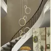 Chandeliers Modern Pendant Lamp Led Rings Circle Ceiling Hanging Chandelier Living Dining Room Kitchen Indoor Lighting Fixtures