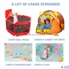 Toy Tents 50Pcs/Lot Balls Water Pool Ocean Wave Ball Kids Swim Pit With Basketball Play House Outdoors Toys Dia 7Cm Lj200923 Drop De Dhkbl