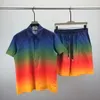 23SS Mens Designers Tracksuit Set Luxury Classic Fashion Hawaiian Shirts Tracksuits Pineapple Print Shorts Short Shirt Short Sleeve Suit #002