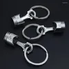 Keychains Personalized Car Engine Piston Keychain Pendant Modification Creative Gifts Key Ring For Men Boys Drivers Lover 1pc