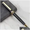 Ballpoint Pens Wholesale Ballpoint Pens Promotion Luxury Msk145 Black Resin Pen High Quality Writing Ball Point Stationery School Offi Dhqip