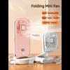 Electric Fans Folding collar fan cooling desktop handheld USB mini camping silent ventilation sports air coolerH240313