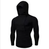 2024 Men Solid Black Gray Hoodie Long Sleeve Hooded Sweatshirt for Man Sports Fitness Gym Running Casual Pullover Tops 240307