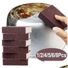 Sponges Scouring Pads Sponges Scouring Pads 10Pcs Magic Sponge Eraser Carborundum Removing Rust Cleaning Brush Descaling Clean Rub F Dhpi1