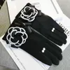 Whole-lovs Winter Frauen Handschuhe Für Touchscreen Kaschmir Fäustlinge Weibliche Große Blume Warme Wolle Handschuhe Frauen Fahren Gloves323v