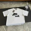 Męskie koszulki Projektant Prosta poprawna edycja B Strona główna Paris Graffiti BB T-shirt z krótkim rękawem Pure Cotton High Luksusowa marka modowa CO Manded Family Style WP6D
