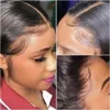 Syntetyczne peruki syntetyczne krótkie perukę proste włosy koronkowe peruki przednie peruki Peruki dla kobiet gęstość LDD240313