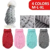 Vêtements d'hiver tricotés pour chiens, pull chaud pour petits et grands chiens, manteau en tissu tricoté au Crochet, Jersey, 280y