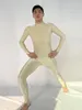 Scenkläder vuxna yogastarter balett enheter dankläder lång ärm hela kropp jumpsuit lycra spandex plus storlek i ett stycke fitnesskläder