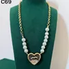 Hänge halsband charm kvinnor designer märke älskar guld klassisk gåva pärlhalsband höst vintage design gåvor smycken smycken