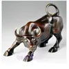5 5 Big Wall Street Bronz Fierce Bull Ox Statue2151