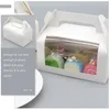 Take Out Containers 10Pcs Compact Cake Boxes Party Cupcake Packing Box Of Paper With Window