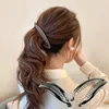 Hårtillbehör Fashion Fish Form Claw Solid Color Simple Banana Clips for Women Girls Wave Combs Hairpin Braide Clamp