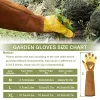 Jardinières longs gants de jardinage pour femmes résistant aux épines Rose taille gant de jardin en cuir pour Cactus Rose mûre