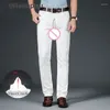 Men's Jeans White Invisible Double Zippers Open Crotch Pants Men Casual Classic Business Straight Trousers Public Sexy Clothing Costumes