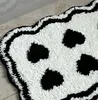 Coeur noir blanc tapis porte touffetage tapis doux épais moelleux touffeté porte sol tapis salle de bain absorbant toilette cuisine tapis 240311