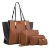 Fashionabla och minimalistiska mamma och barnväska uppsättning av fyra stycken Crossbody One Shoulder Handheld Tote Bag 240315