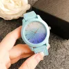 2024Fashion Full Brand Wrist Watches Men Women Ladies Unisex Crocodile Style Quartz Casual Silicone Band Clock LA15