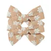 Accessori per capelli 2 pezzi/set clip in cotone con stampa bowknot per ragazze fiocchi adorabili forcine barrette per bambini vestire copricapi bambino