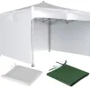 Nets Fourcorner Folding Tent Cloth Canopy Sides Panels Only Tent Gazebo Shade Sails Nets Waterproof 210D Oxford Cloth Garden Shade