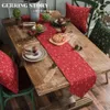 Gerring Christmas Home Decoration Red Table Flag American Tea Tv Cabinet Linne Runner Green Country Tracke 240307