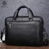 SCHLATUM porte-documents d'affaires en cuir véritable noir pour hommes sacs à main de luxe porte-documents pour ordinateur portable sacs 16 pouces sac d'ordinateur de bureau 240313
