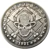 HB90 Hobo Morgan Dollar Skull Zombie szkielet kopia monety mosiężne ozdoby rzemieślnicze dekoracja dom