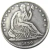 مجموعة كاملة من 1839-1861o 21pcs ليبرتي جالس نصف الدولار الحرفية الفضية المغلقة عملات معدنية نحاسية الزخارف المنزل