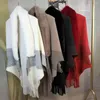 Bufandas Vestidos de noche Mantón Imitación Cashmere Elegante Invierno con borla de felpa Detalle de piel sintética para fiestas de mujeres