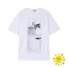 T-shirts pour hommes 24SS rétro abstrait imprimé Cavempt chemise hommes femmes top t-shirts mode été t-shirt