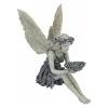 彫刻庭の妖精の彫像ひまわりの彫刻と置物鳥の餌箱エンジェル造園ヤードアートオーナメント樹脂装飾