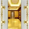 Handgrepen Trekt Europese Gouden Massief Houten Schuifdeur Garderobe Handvat Kast Lade Knoppen Hardware Design252D